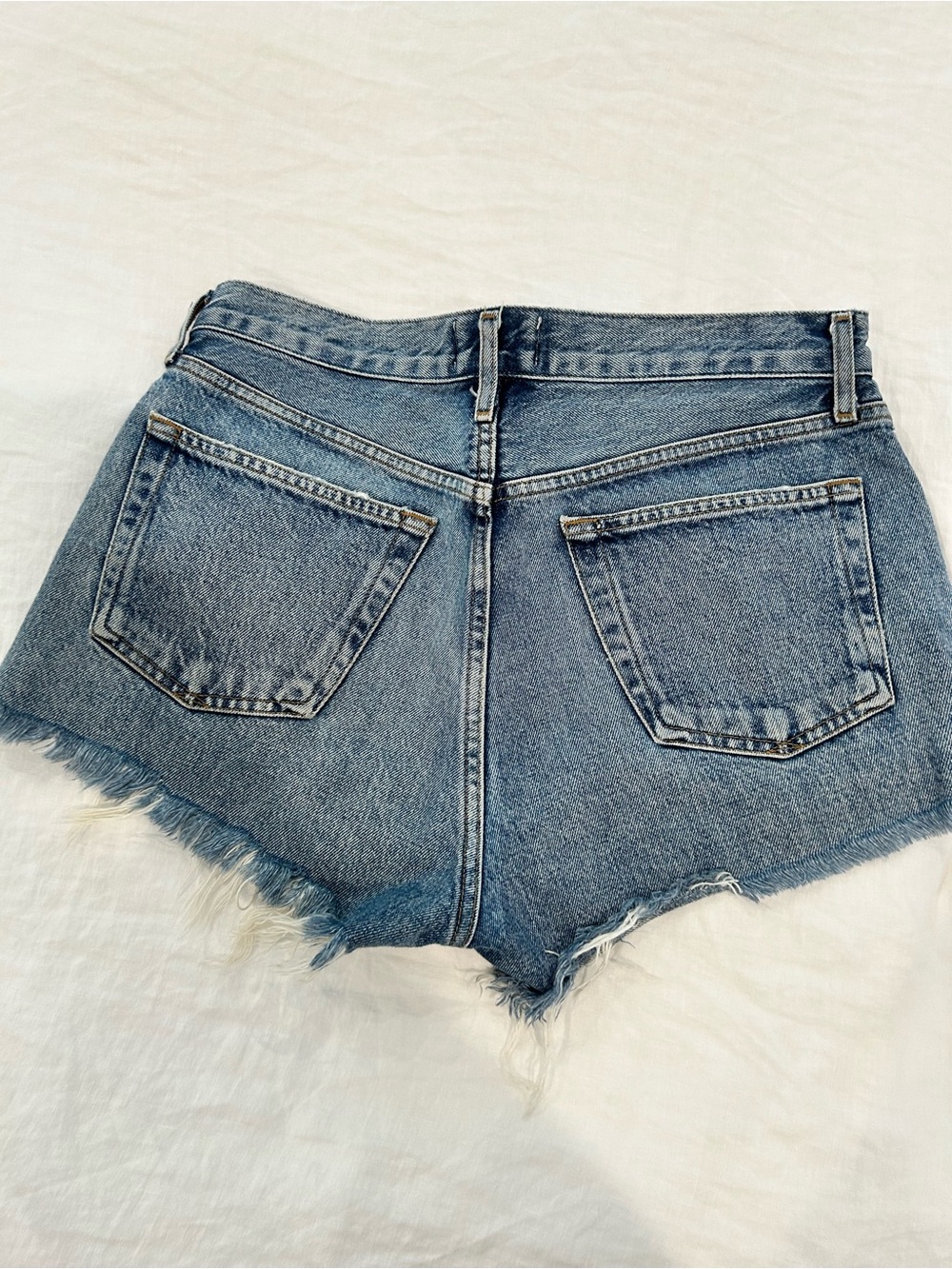 AGOLDE Parker Women's Denim Cutoff Shorts - Picture 3 of 5